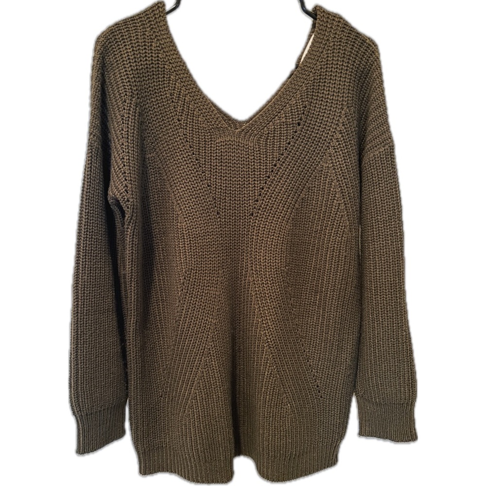 POOF APPAREL V neck Knit Sweater